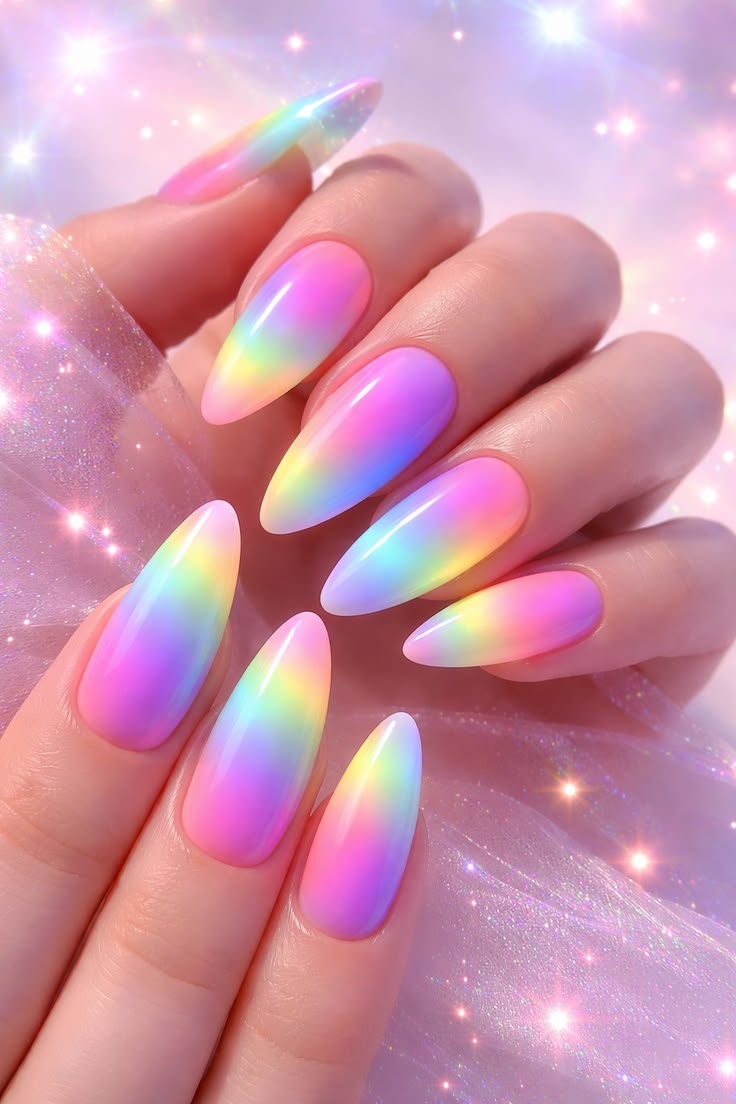 Obsessed with these dreamy aura nails 💅✨ Soft…